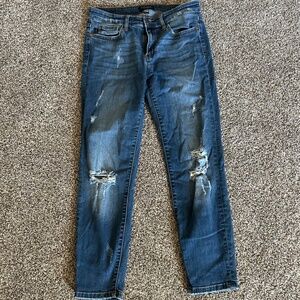 Judy Blue straight leg distressed jean